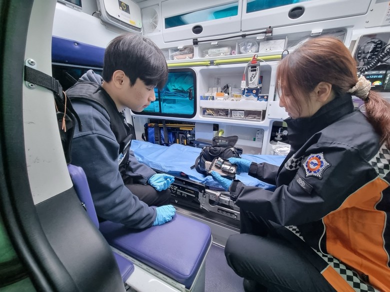 예비응급구조사들 119구급차 동승 실...